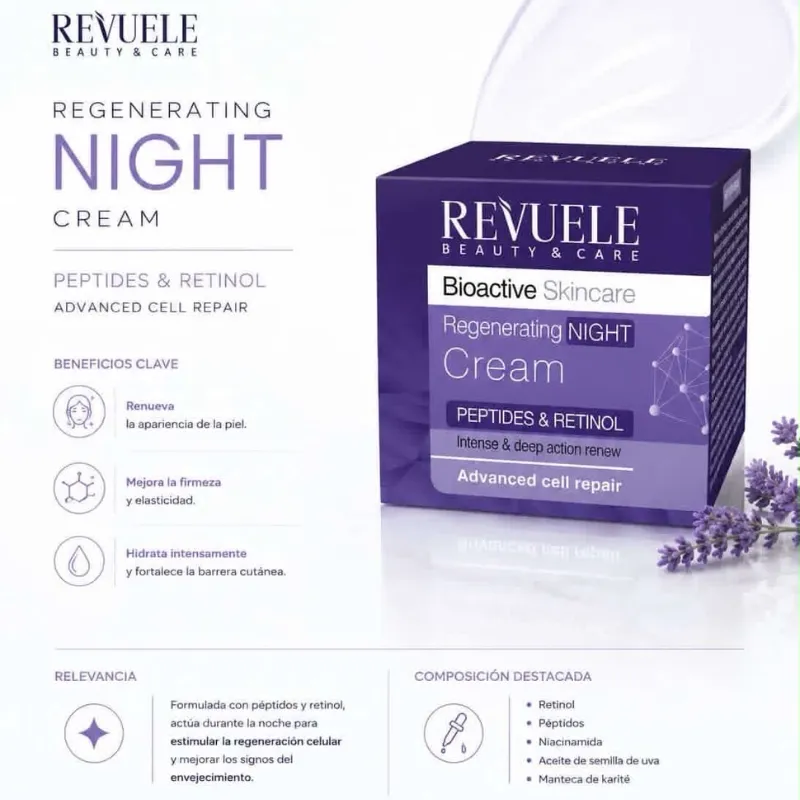 Crema de noche regeneradora PÉPTIDOS Y RETINOL