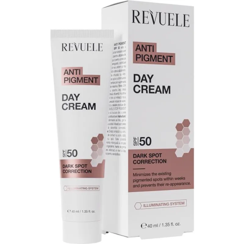Crema facial de día con acción despigmentante (Revuele)