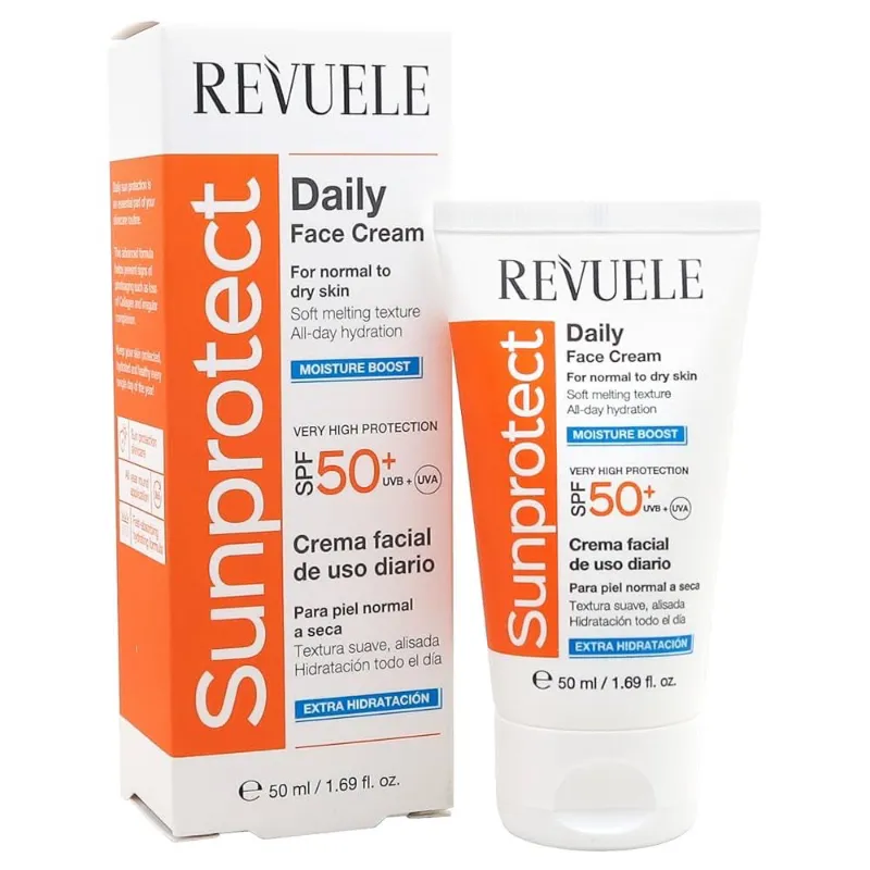 Crema facial solar de uso diario (Revuele)