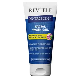 Gel limpiador facial de ácidos AHA-BHA-PHA y árbol del Té