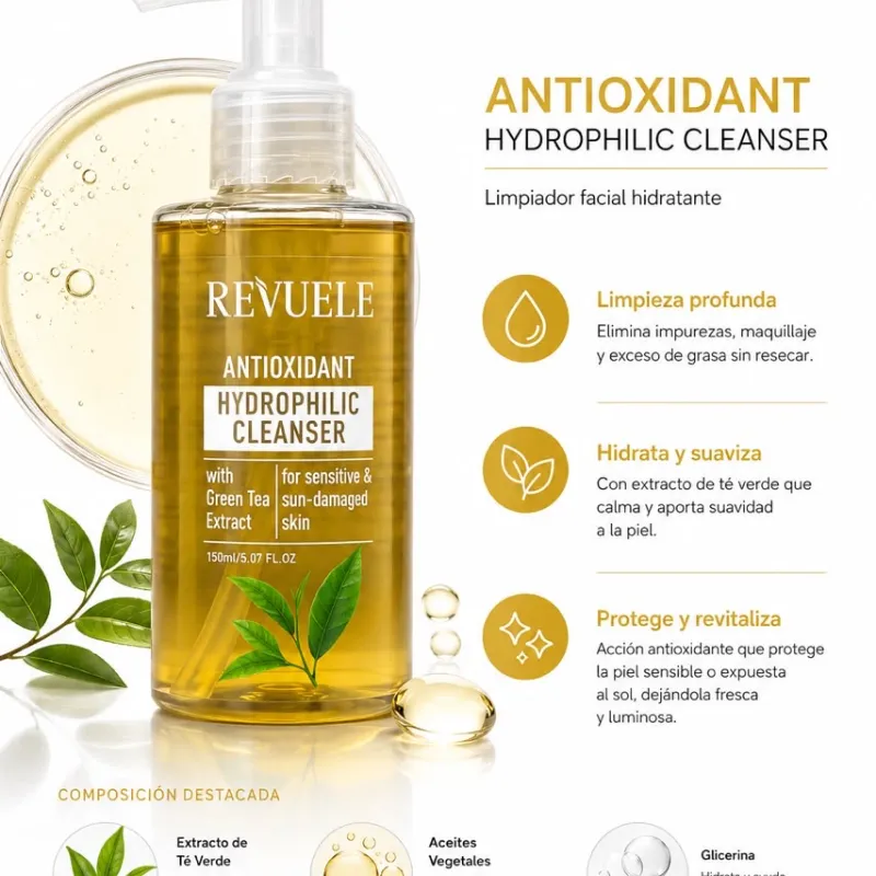 Limpiador facial hidratante para pieles sensibles