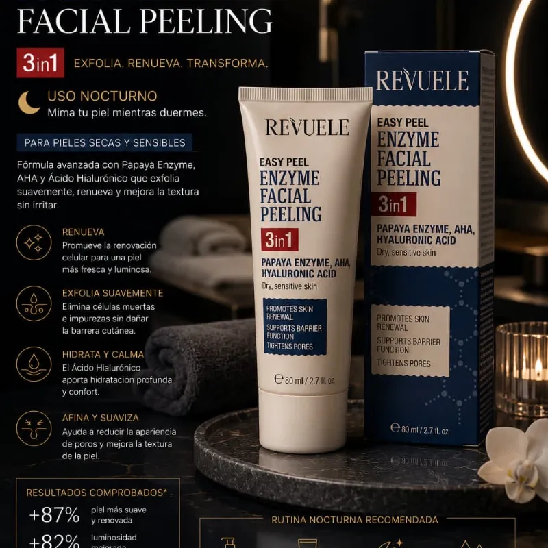 Peeling facial de Papaya Enzyme, AHA y Ácido Hialurónico