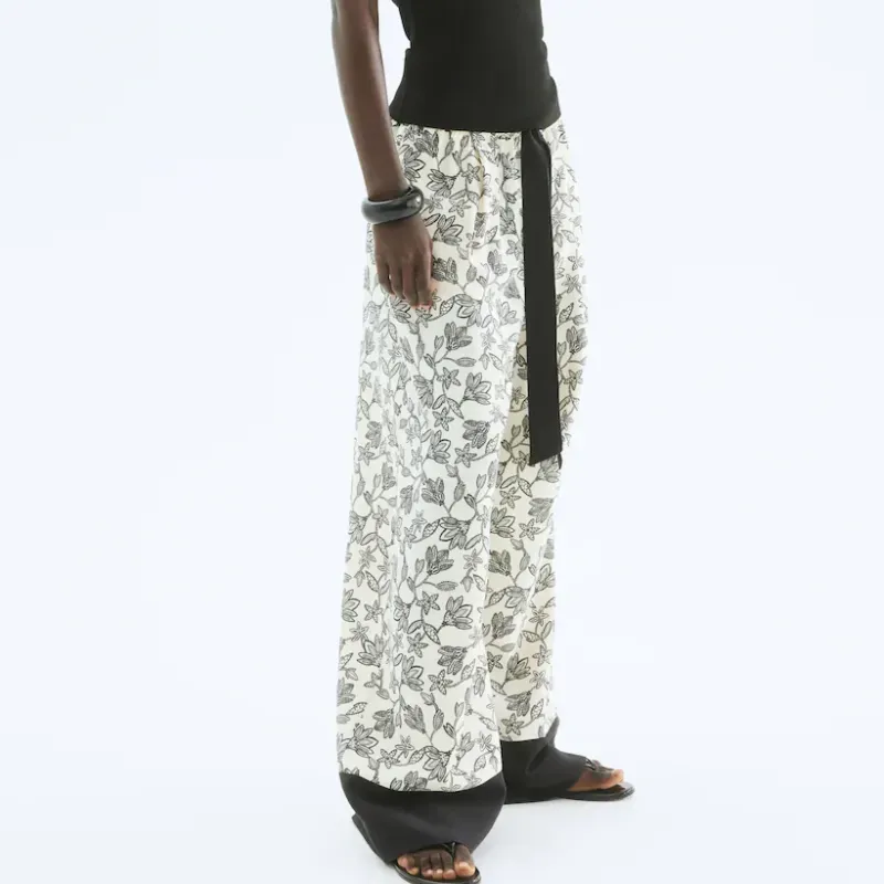 Pantalon Wide Tie-Belt