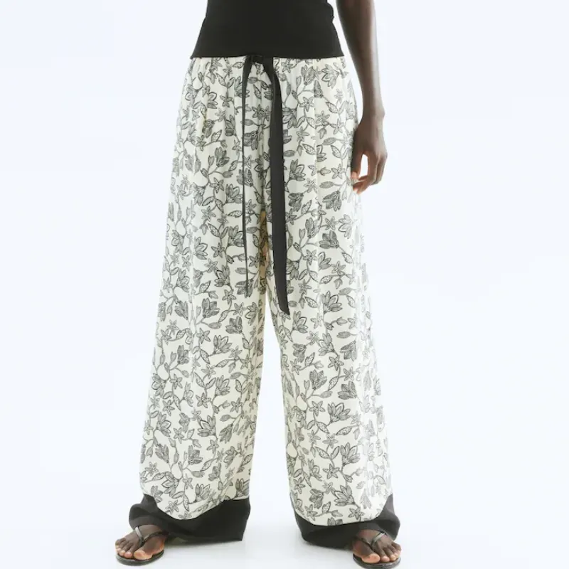 Pantalon Wide Tie-Belt