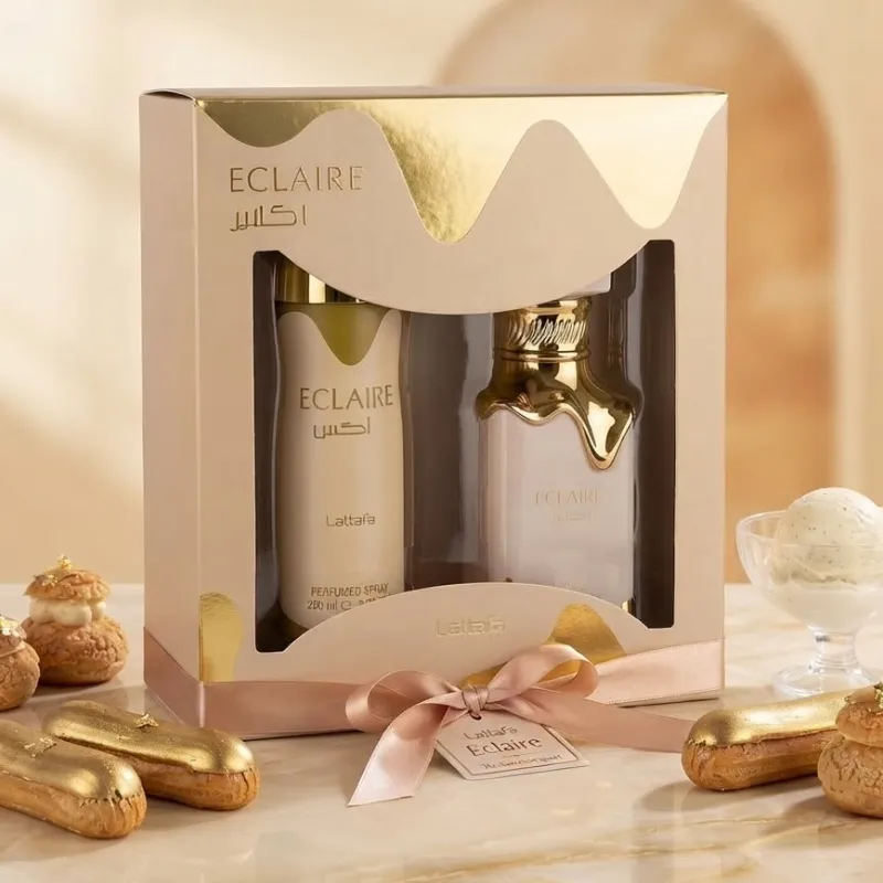 Eclaire Lattafa set de perfume y spray corporal