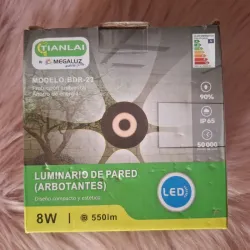 Lámpara arbotante 8W modelo redondo