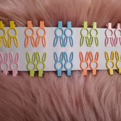 Set de 5 pares de hebillitas conejito