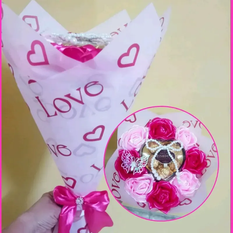 Ramo de rosas eternas 🌹con bombones 🍫