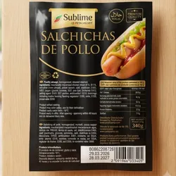 Salchichas de pollo