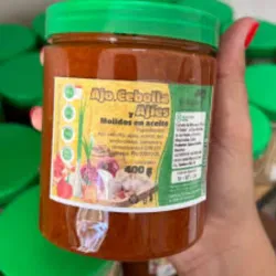 Ajo, Ajies y Cebolla Molidos en Aceite 500 g 