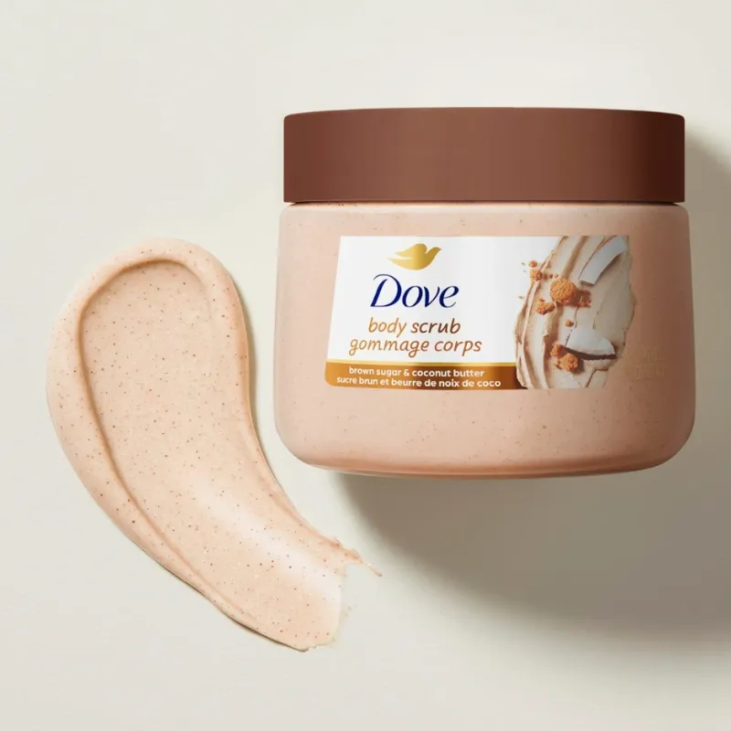 Dove Body Scrub - Azúcar Moreno y Manteca de Coco (425 g)