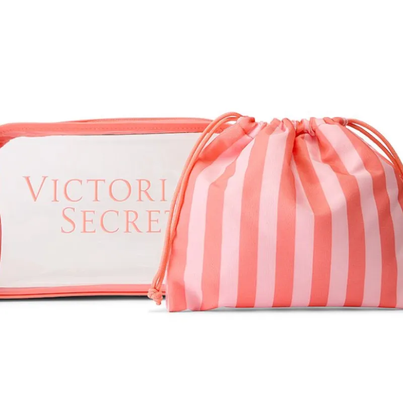 Bolsa Cosmetiquera Peach Victoria’s Secret 2 piezas 