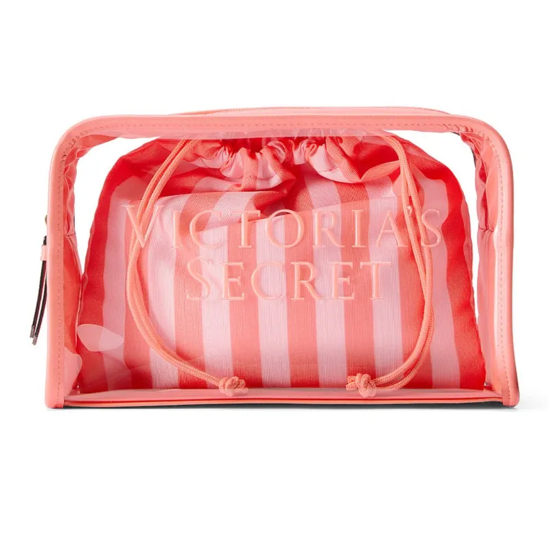 Bolsa Cosmetiquera Peach Victoria’s Secret 2 piezas 