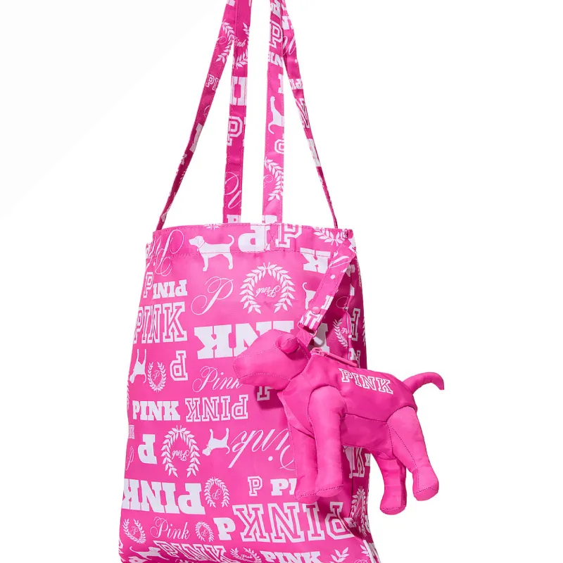 Bolsa rosa con estuche de logo PINK 