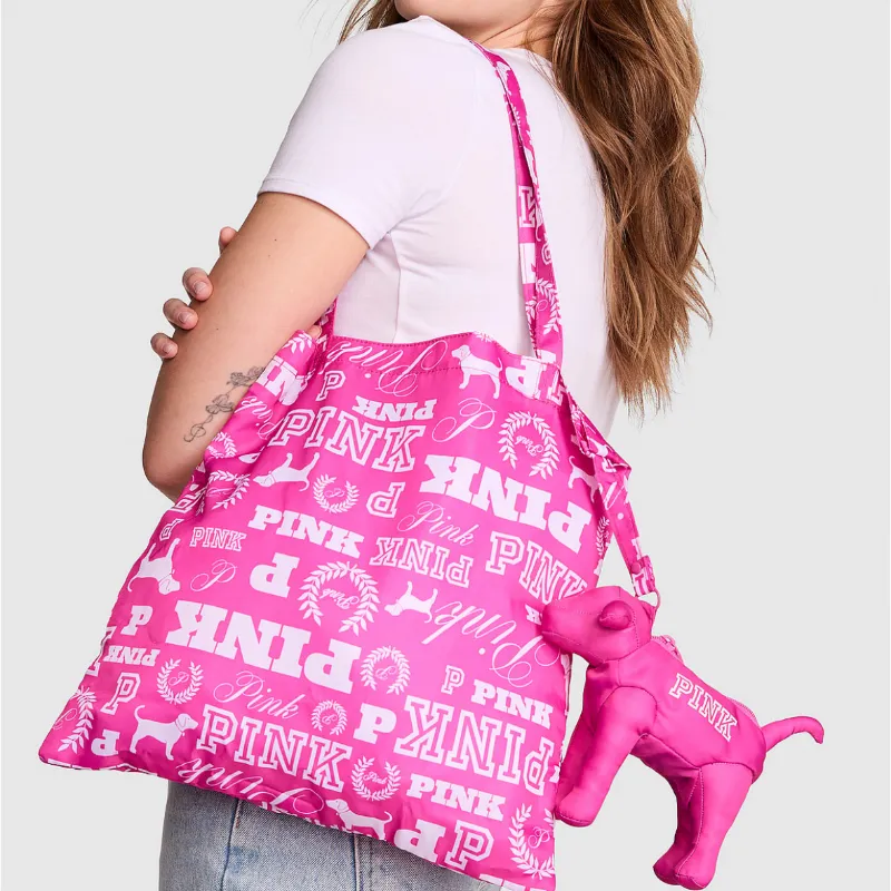 Bolsa rosa con estuche de logo PINK 