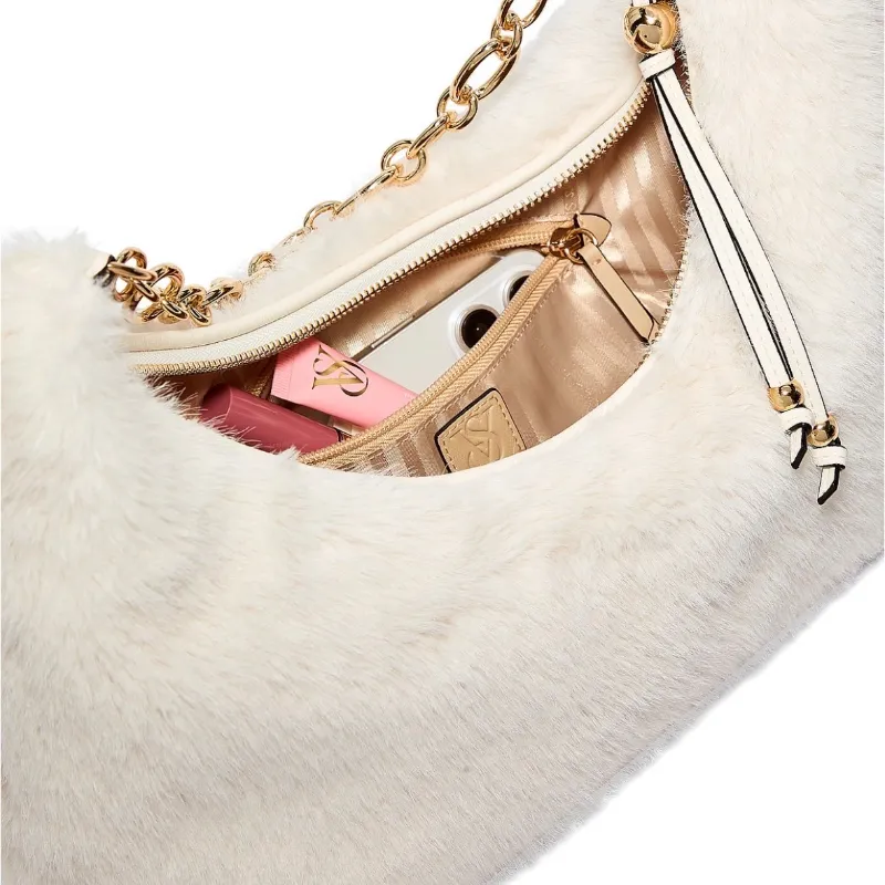 VS Icon Medium Faux Fur Shoulder Bag