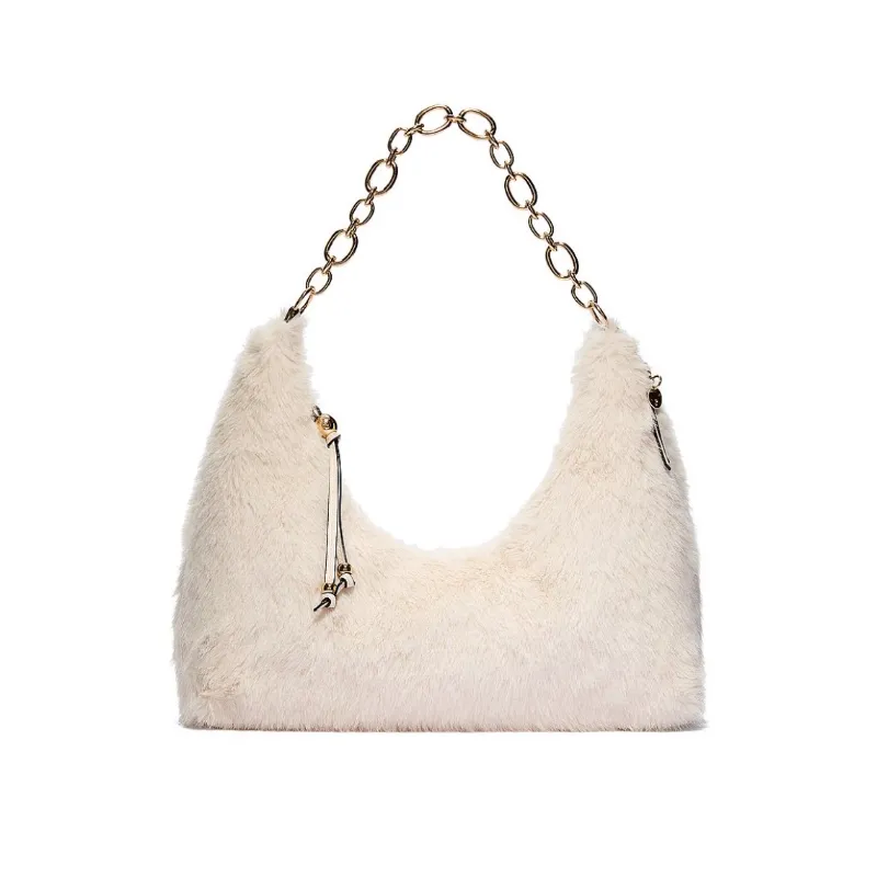 VS Icon Medium Faux Fur Shoulder Bag