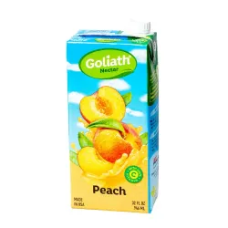 Caja de jugo de melocotón grande (Goliath)