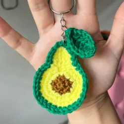 Llavero aguacate sencillo
