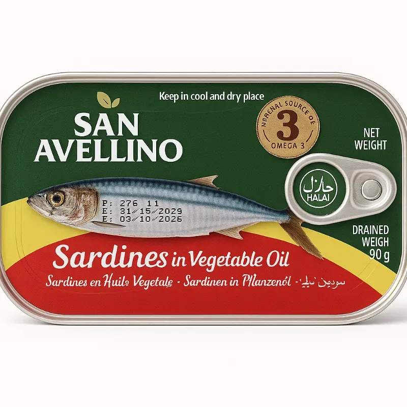 Sardinas San Avellino en aceite vegetal 