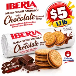 Galletas María de Chocolate Iberia 1.1 Lb