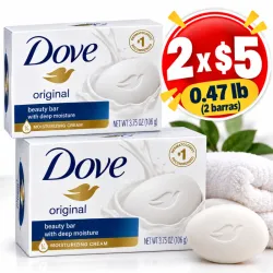 Jabón de Baño Dove 0.47 Lb (Dos Barras)