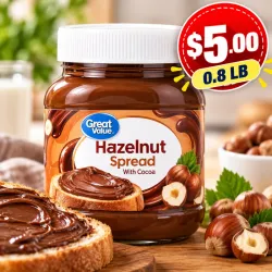 Crema de Avellanas con Chocolate Great Value 0.9 lb