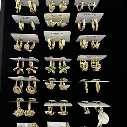 Aretes de laminados en 14 kilates