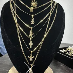 Cadenas de mujer, laminadas en 14 kilates