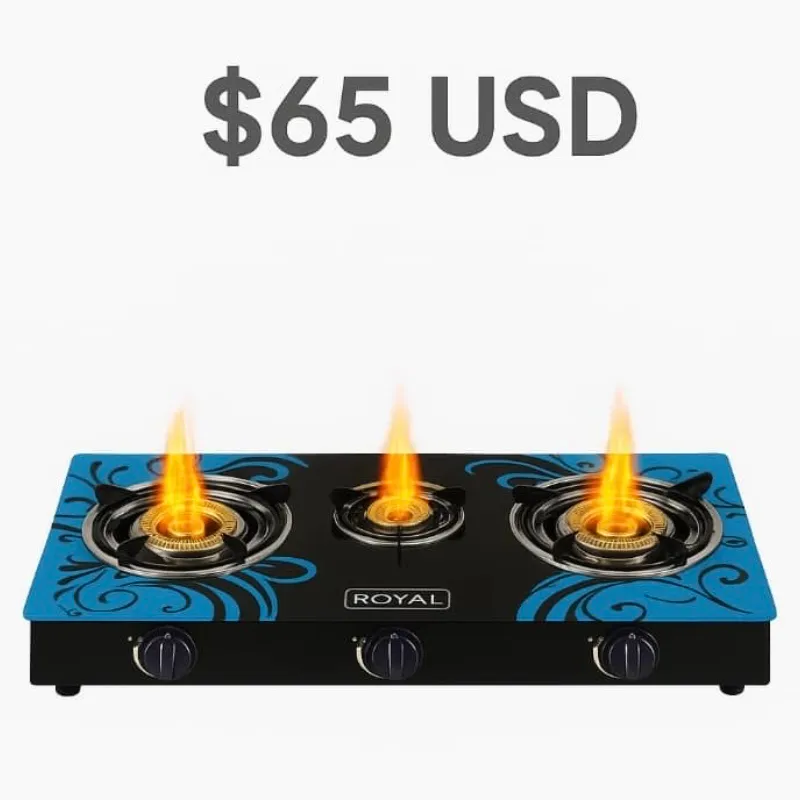 Cocina de gas de 3 hornillas $65 USD 