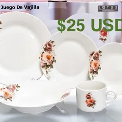 Juego de Vajillas $25 USD 