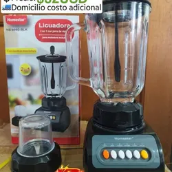 Licuadora 2 en 1 (jarra de cristal )