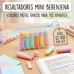 Set de Resaltadores, berenjena