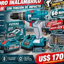 Taladro inalámbrico con función de impacto
