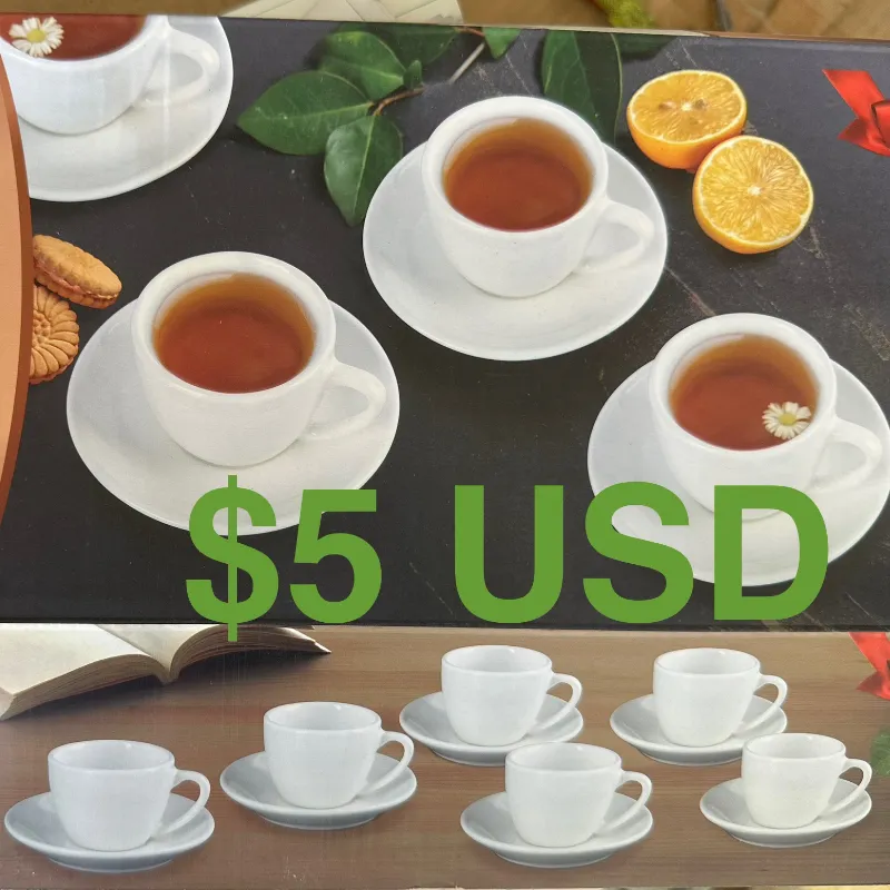 Tasas de café 5 USD 