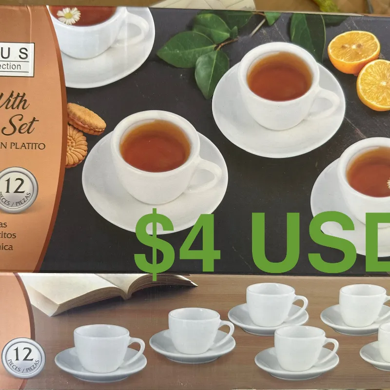 Tasas de café 4 USD 