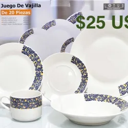 Juego de Vajillas $25 USD 