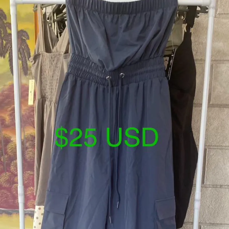 Mono azul strapless 
