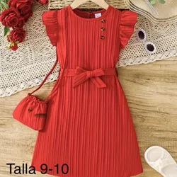 Vestido rojo con carterita