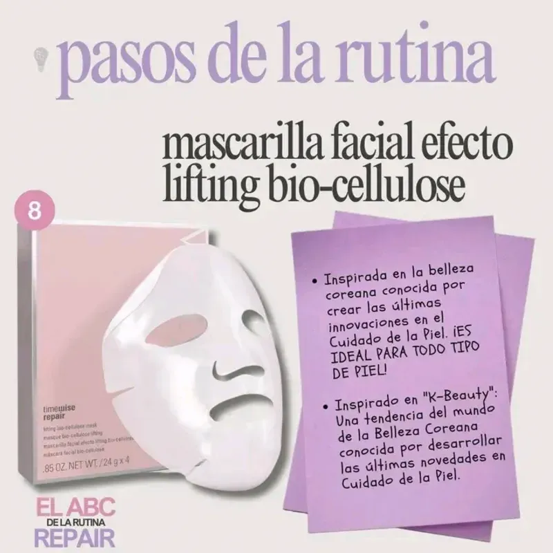 Mascarillas efecto lifting Bio-celluloide TimeWise Repair Volum-Firm 