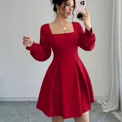 Vestido rojo mangas largas ❤️