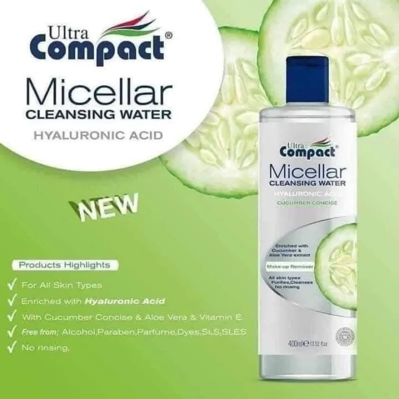 Agua Micelar de Ácido Hyaluronico y Pepino 