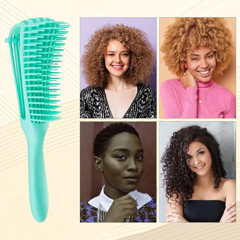 Cepillo desenredante para cabello rizado