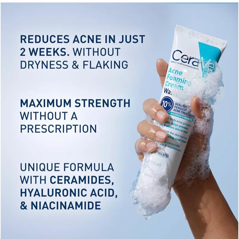 CeraVe Crema limpiadora espumosa para el acné (150ml)