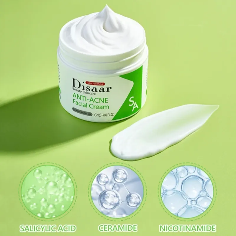 Crema facial anti-acné  , Blanqueador ,reparador y atenuador de marcas de acné. Antiinflamatorio e hidratante.(200g)