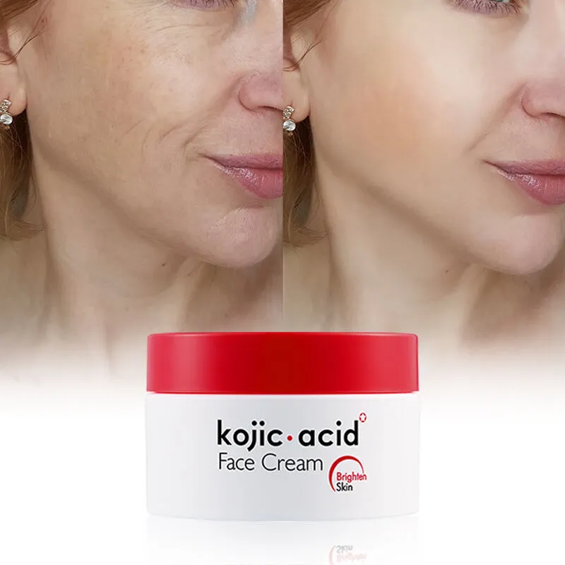 Crema facial Ácido kójico Antienvejecimiento ,Antiarrugas y blanqueadora