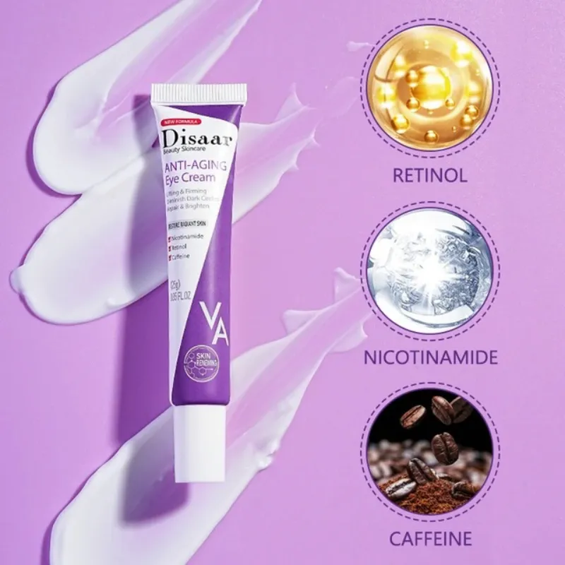 Crema para contorno de ojos . Con Retinol , niacinamida y Cafeína 
