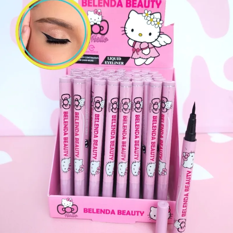 Delineador de Ojos Tipo Plumón Negro Hello Kitty Belenda Beauty