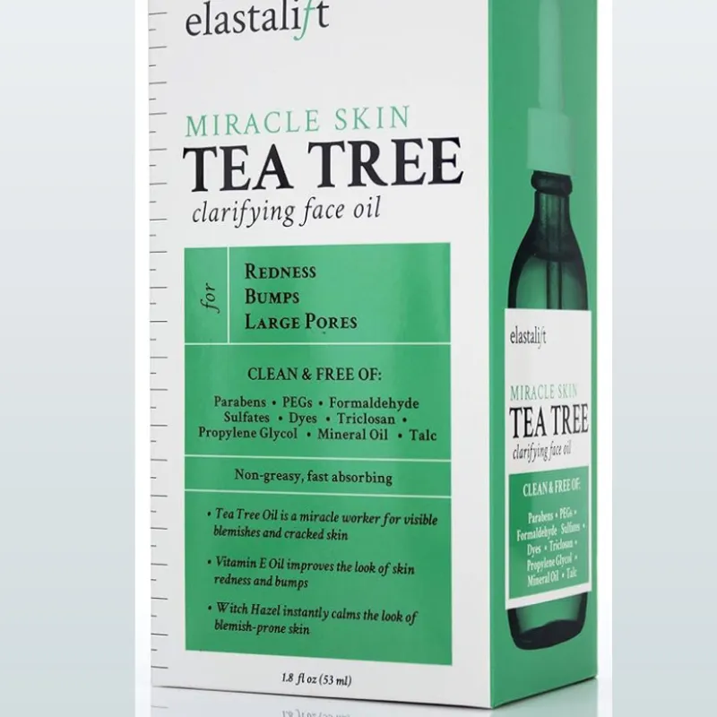 Elastalift tratamiento facial  con aceite de árbol de té clarificante de hamamelis para la cara ayuda a combatir el enrojecimiento, acné, protuberancias