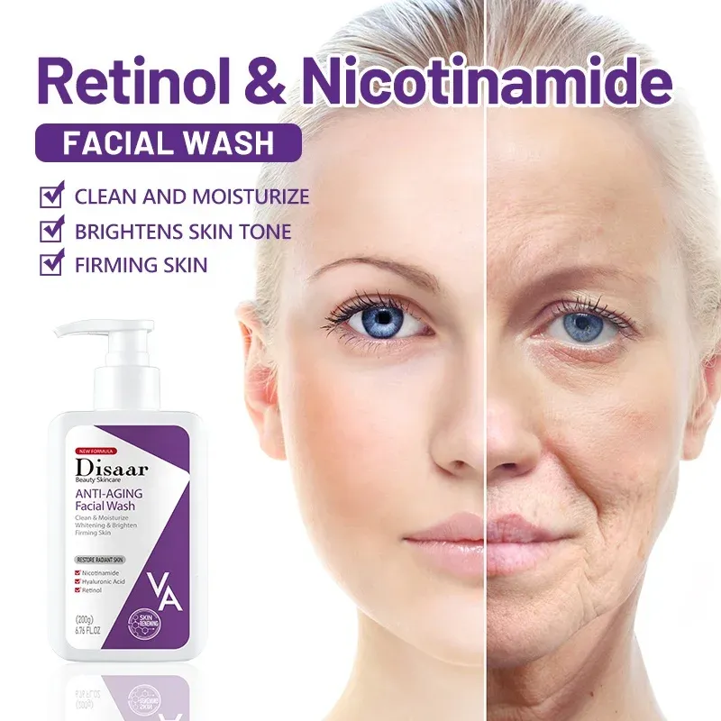  Limpiador Facial Blanqueador Antienvejecimiento, Reafirmante, Ilumina La Piel, Reparación de Retinol y Niacinamida